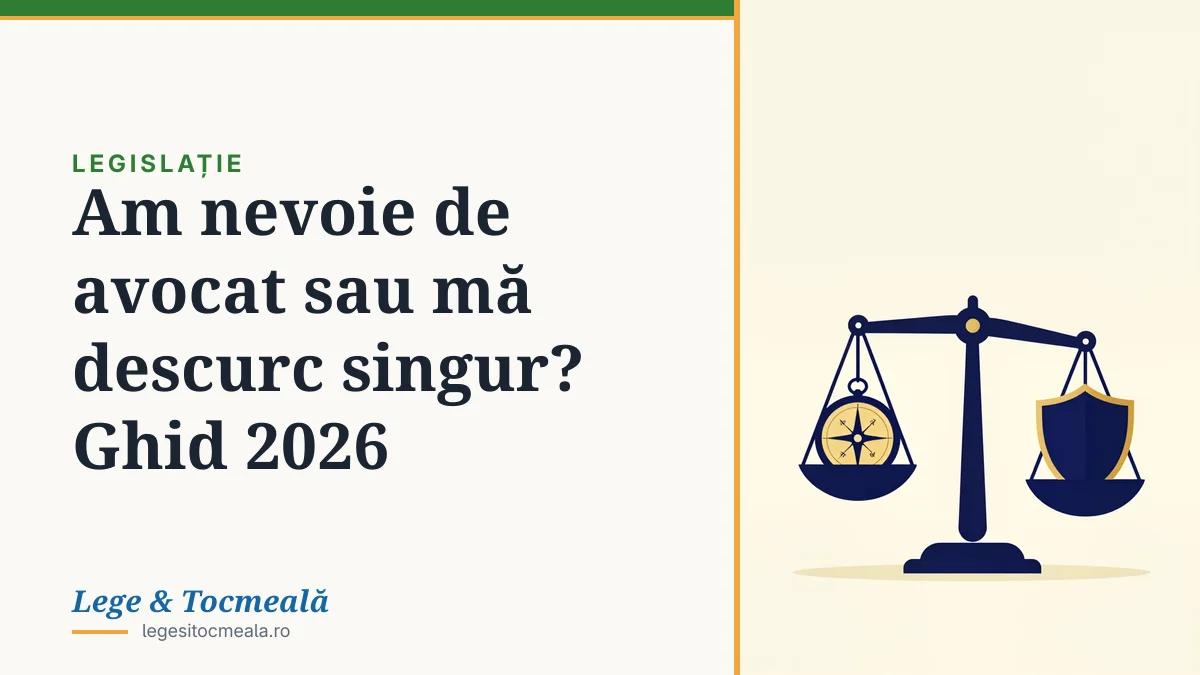 Am nevoie de avocat sau mă descurc singur? Ghid 2026