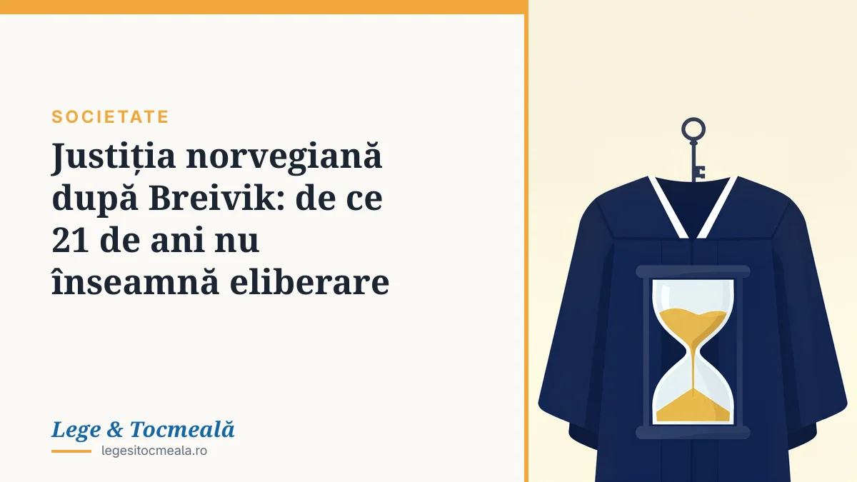 Justiția norvegiană după Breivik: de ce 21 de ani nu înseamnă eliberare