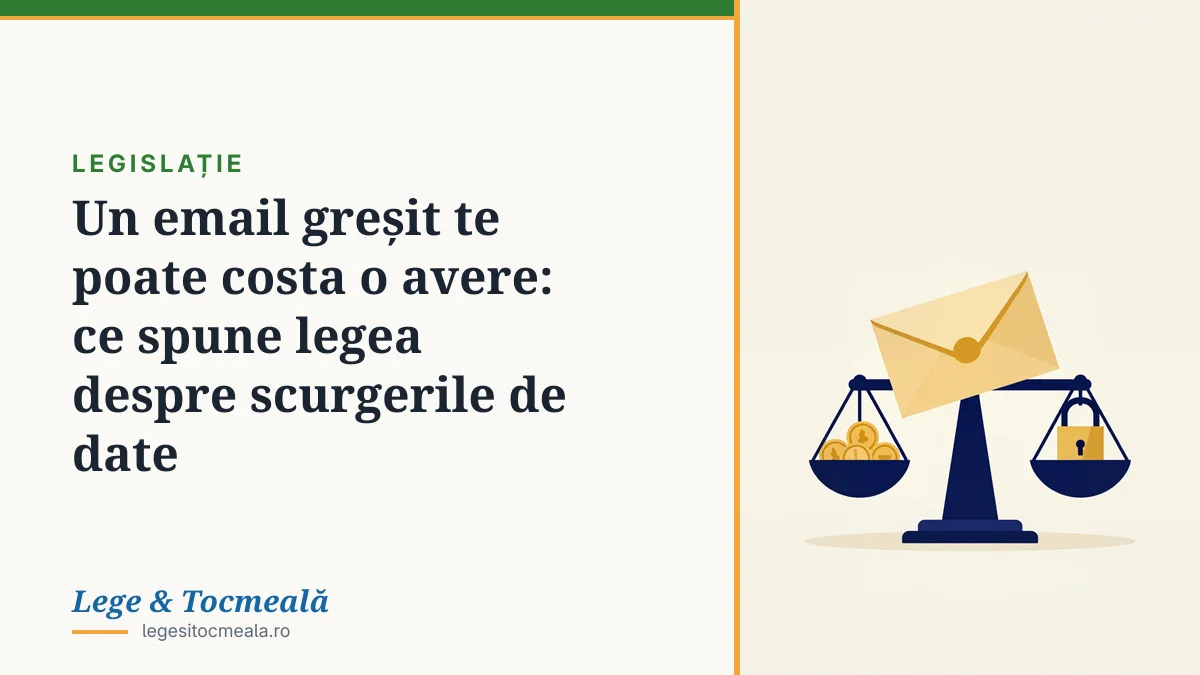 Un email greșit te poate costa o avere: ce spune legea despre scurgerile de date